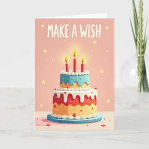 Colorful Birthday Tiered Card