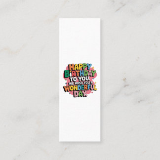 Colorful Birthday Wishes Calling Card