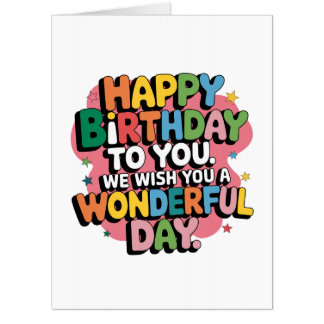Colorful Birthday Wishes Card