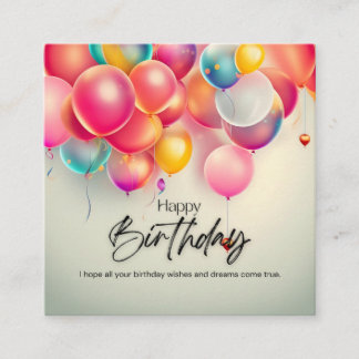 Colorful Birthday Wishes Discount Card