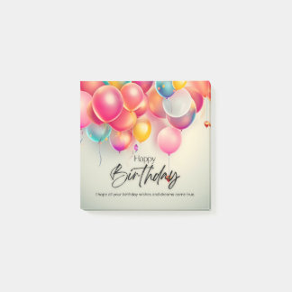 Colorful Birthday Wishes Post-it Notes