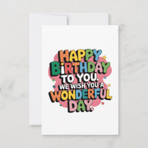 Colorful Birthday Wishes RSVP Card