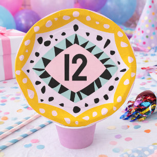 Colorful Birthday Year Party Paper Plates