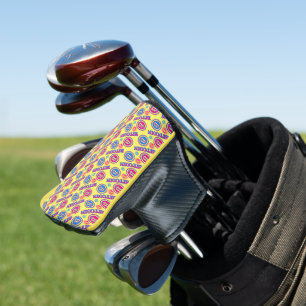 Colorful Bitcoin Pattern Golf Head Cover