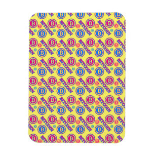 Colorful Bitcoin Pattern Magnet