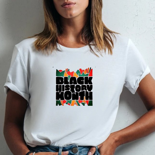 Colorful Bits Bold Black History Month T-Shirt (Creator Uploaded)
