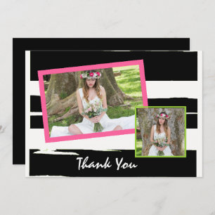 Colorful Black and White Photo Graduation Invitation