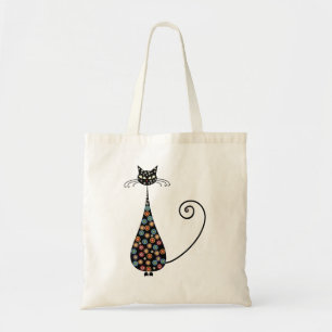 Colorful Black Cat Tote Bag