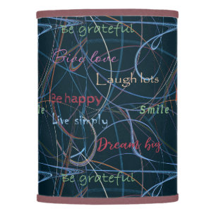 Colorful & Black Lettering & Abstraction Lamp Shade