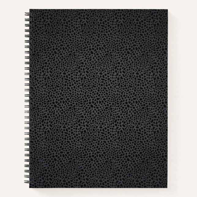 Colorful Black Pattern Snakeskin Notebook (Front)