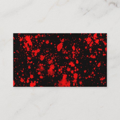 Colorful Black Red Paint Splatter Artistic Splash Business Card