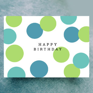 Colorful Blank Happy Birthday Card