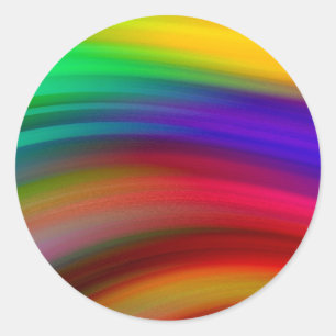 Colorful Blank Template Trendy Elegant Modern Clas Classic Round Sticker