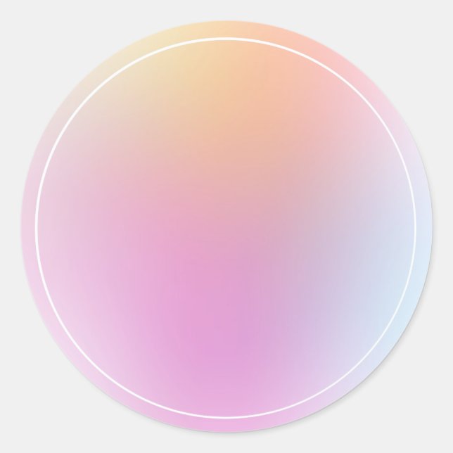 Colorful Blank Template Trendy Elegant Modern Classic Round Sticker (Front)