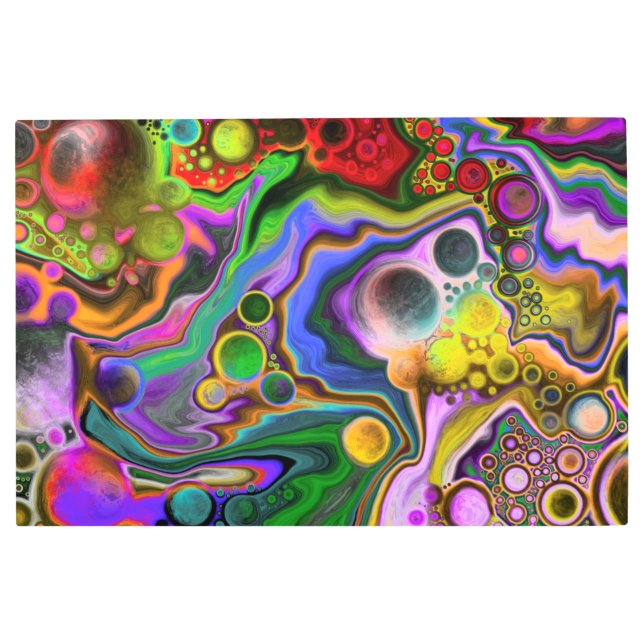 Colorful Blast Fluid Art Digital Pour Painting   (Front)