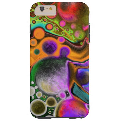 Colorful Blast Fluid Art Digital Pour Painting   Tough iPhone 6 Plus Case