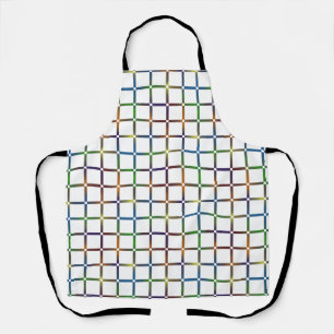 Colorful Blended Rainbow Grid with Negative Space Apron