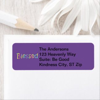 Colorful, Blessed, Custom Address Labels