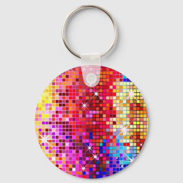 Colorful Bling Pattern Keychain (Front)