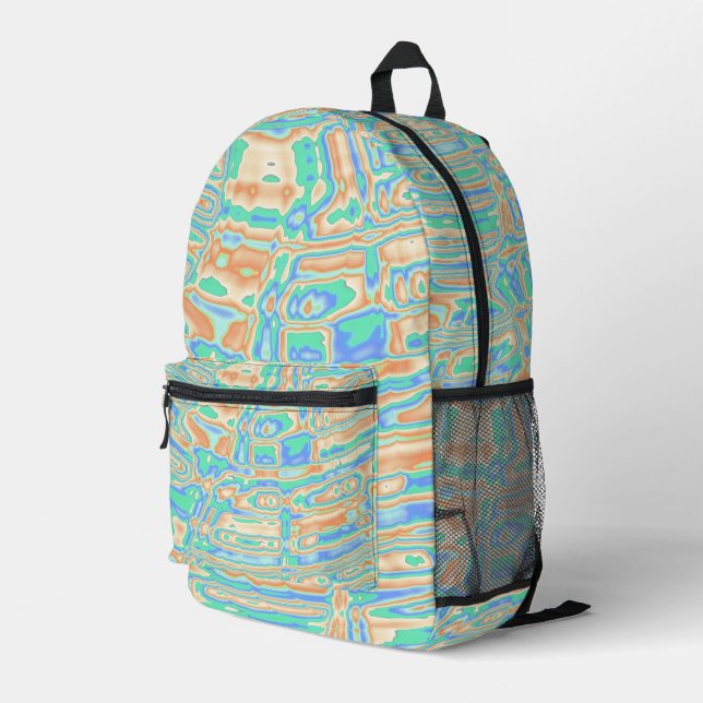 Colorful Blobs   Printed Backpack (Back Corner Right)