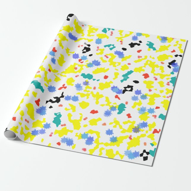 Colorful Blobs Wrapping Paper (Unrolled)