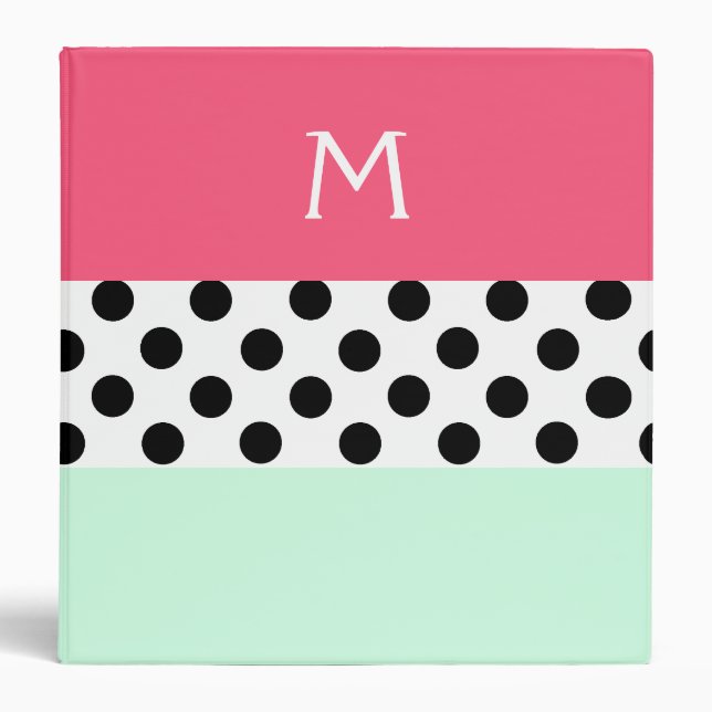 Colorful Block and Polka Dots Binder (Front)
