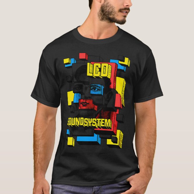 Colorful Block Face Man T-Shirt (Front)
