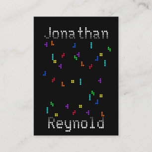 Colorful Block Puzzle Game Developer Designer Business Card