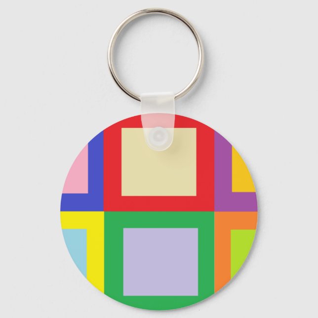 Colorful Blocks Keychain (Front)
