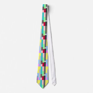 Colorful Blocks Striped Tie