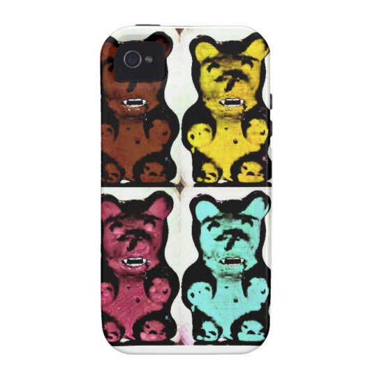 Colorful Blood Sucking Gummy Bruins Case-Mate iPhone 4 Case