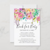 Colorful Bloom Floral Baby Shower Book for Baby Invitation (Front)