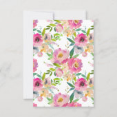 Colorful Bloom Floral Baby Shower Book for Baby Invitation (Back)