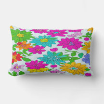 Colorful Bloom Pattern Cushion
