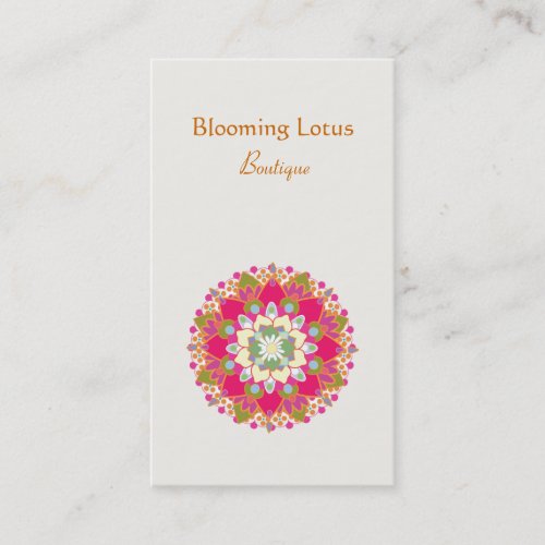 Blooming Lotus Flower Business Card
