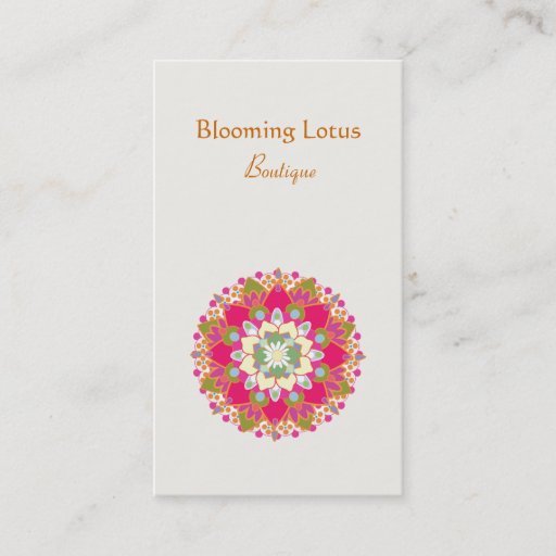 Customizable Blooming Lotus Flower Business Card
