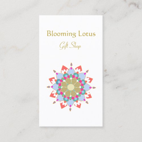 Blooming Lotus Chubby Business Card
