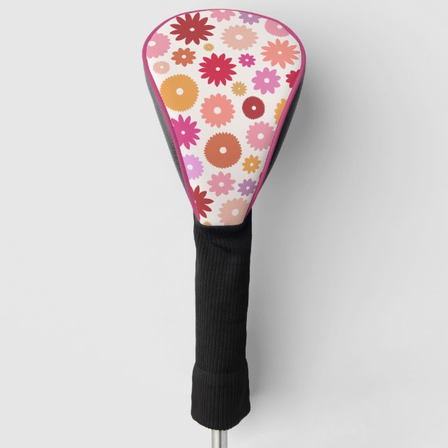 Colorful Blooms Big Pattern Golf Head Cover (Front)
