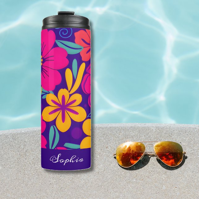 Colorful Blooms-Dopamine Style-Retro Flowers Thermal Tumbler (Colorful Blooms-Dopamine Style Thermal Tumbler)