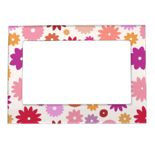 Colorful Blooms Large Pattern Magnetic Frame