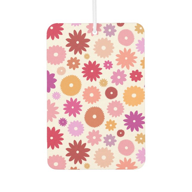 Colorful Blooms Pattern Air Freshener (Front)