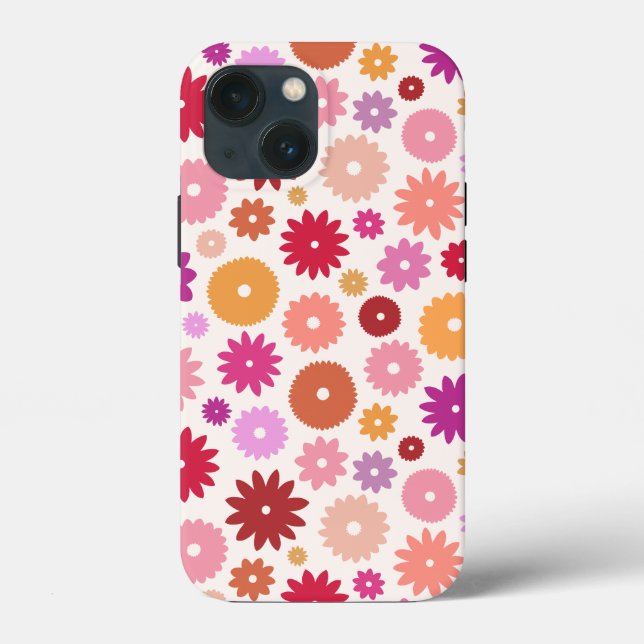 Colorful Blooms Pattern Case-Mate iPhone Case (Back)