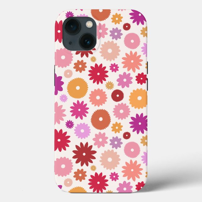 Colorful Blooms Pattern Case-Mate iPhone Case (Back)