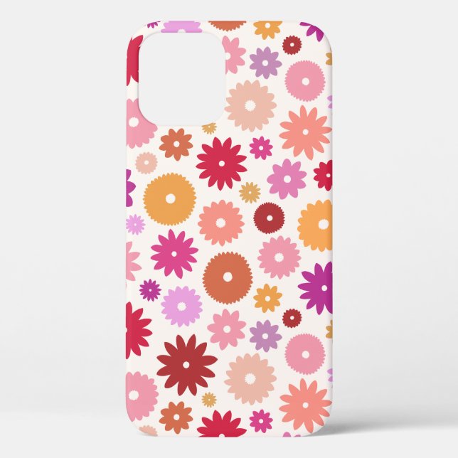 Colorful Blooms Pattern Case-Mate iPhone Case (Back)