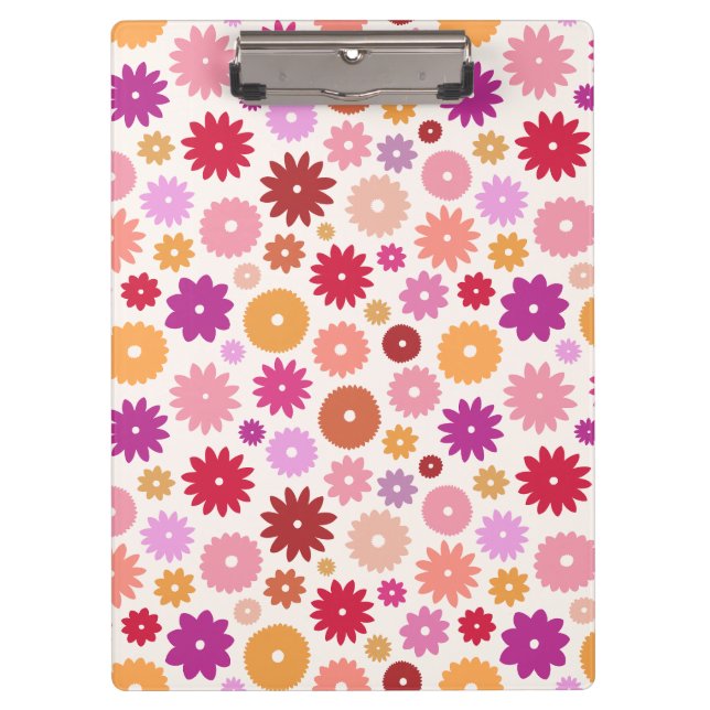 Colorful Blooms Pattern Clipboard (Front)