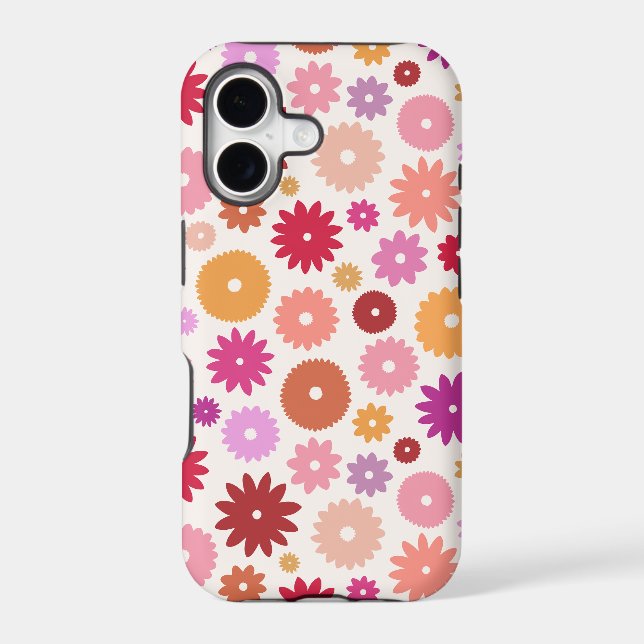 Colorful Blooms Pattern iPhone Case (Back)
