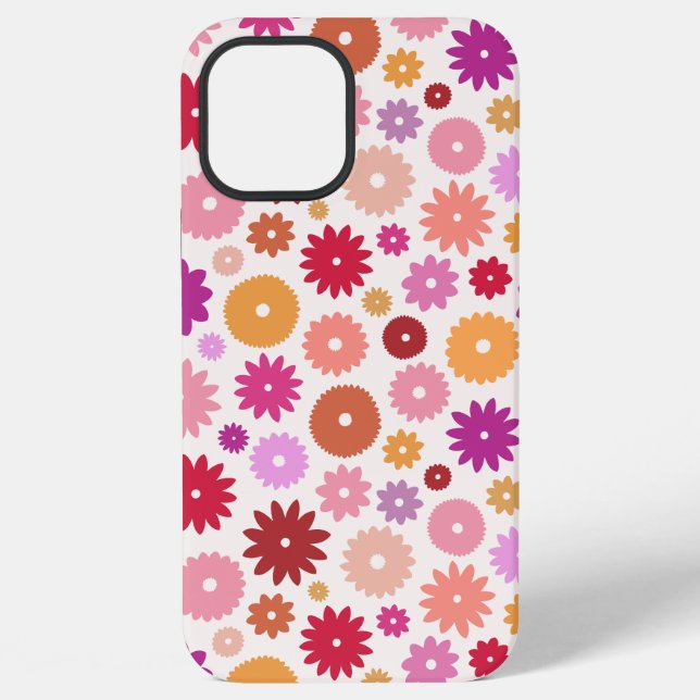 Colorful Blooms Pattern iPhone Case (Back)