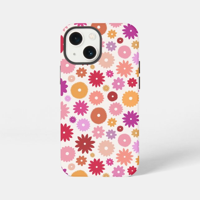 Colorful Blooms Pattern iPhone Case (Back)