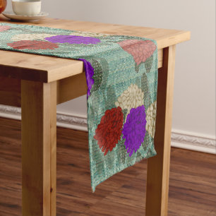 Colorful Blooms Tapestry Long Table Runner
