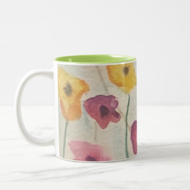 Colorful Blossoms Deluxe Mug (Left)
